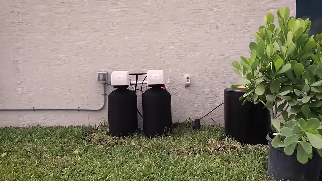 Multi-stage water treatment equipment shown on Simple Water Service’s website